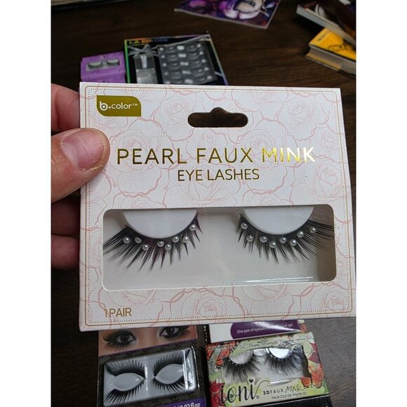 Bundle of 6 False Mink Women Eyelashes Black - Picture 4 of 16